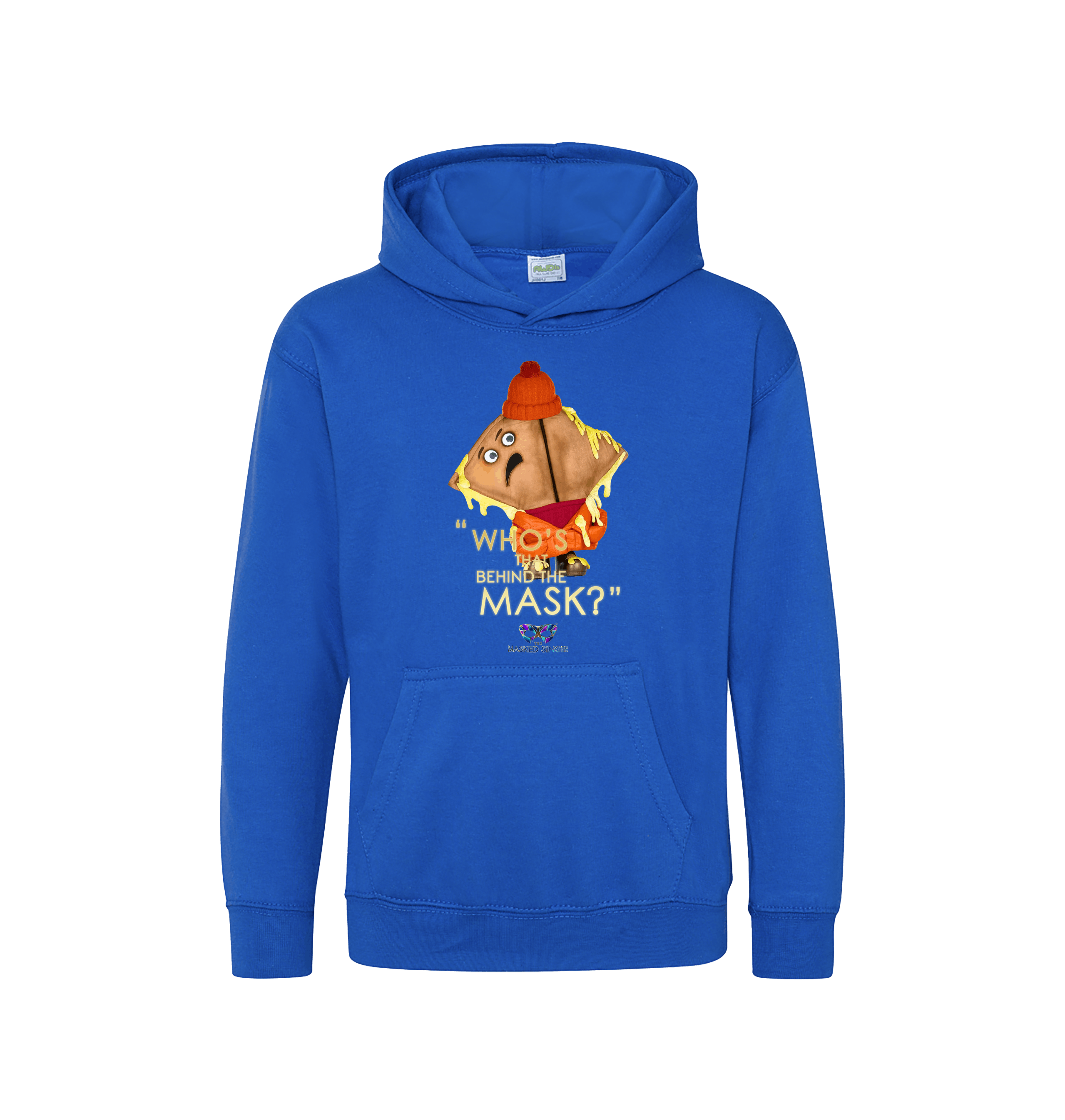 Royal Blue Printed Kids Hoodie Front